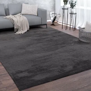 Paco Home Cadiz 630 Kurzflorteppich 240 x 340 cm anthrazit