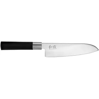 KAI Wasabi Black Santokumesser 16,5 cm Schwarz/Silber