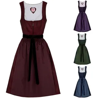 Spieth & Wensky Dirndl Emmi-Drindl Emmi 2-teiliges Midi-Dirndl Kleid Dirndl Trachtenkleid rot 40/L