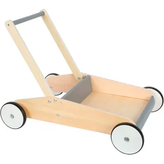 Lauflernwagen SMALL FOOT "schiefergrau", grau, Lauflernhilfen, KinderB:40,5cm H:45,5cm T:62cm, Holz, Metall, B:40,5cm H:45,5cm T:62cm