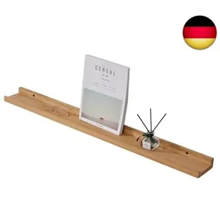 Bilderleiste Holz, 90cm Eiche Regal Massiv Schweberegal Wandregal gewürzregal re