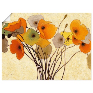 ARTland Poster Kunstdruck Wandposter Bild ohne Rahmen 60x45 cm Blumen Blüten Mohnblumen Botanik Abstrakte Kunst Malerei Modern L1CB