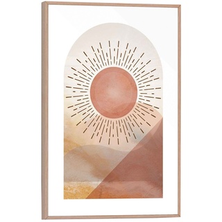Reinders! Gerahmtes Bild SIMPLONA, Braun - Beige - Weiß - 20 x 30 cm - Abstrakte Sonne