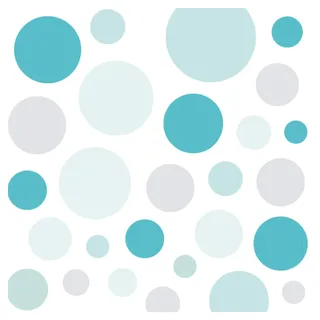 Little Deco Wandsticker 86 Punkte Kinderzimmer Junge Mädchen Kreise | türkis grau Mint | viele Farben Wandtattoo Klebepunkte Wandaufkleber Dots bunt DL390