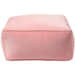 Homescapes Sitzpouf rosa – Sitzsack eckig, 60x60x27 cm, Oeko-Tex® Standard 100, Wohnzimmer, Hocker, Poufs
