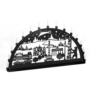Schwibbogen Lichterbogen Berlin Weihnachten Metall XXXL Außen schwarz Outdoor