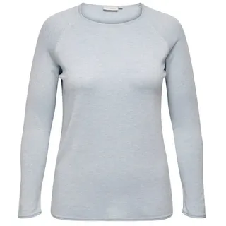 ONLY CARMAKOMA Strickpullover Dünner Strick Große Größen Curvy Plus Size Übergröße CARLADY L/S PULLOVER NCA KNT blau S (42/44)