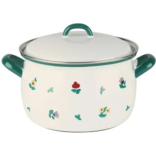 RIESS Fleischtopf mit Deckel 18 cm Gmunder Streublumen