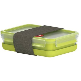 EMSA Clip & Go Lunchbox rechteckig 1,2l, Brotdose, Erwachsener, Grün, Transparent, Polypropylen (PP), Thermoplastisches Elastomer (TPE), Einfarbig