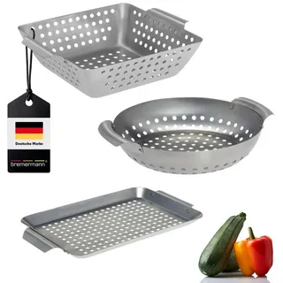 bremermann Grillkorb onesize Edelstahl Silber/Weiß