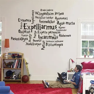Harry Potter Wandaufkleber Hogwarts Wandtattoo Harry Potter Deko Wandbild für Jungen Kinderzimmer
