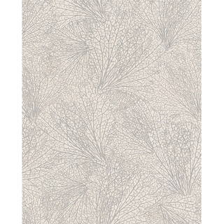 Marburg Vliestapete Grafisch Blättermuster Beige-Silber 10,05 m x 0,53 m FSC®