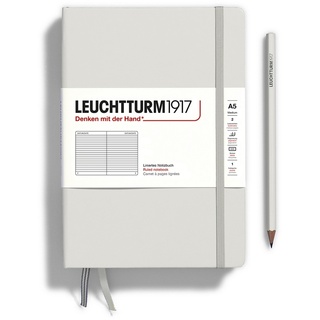 Leuchtturm1917 Notizbuch Medium Hardcover A5 Natural Colours Light Grey Liniert
