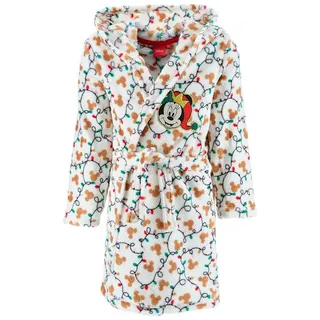 Disney Minnie Mouse Kinderbademantel Kinder Mädchen Bademantel Morgenmantel weiß 98