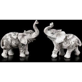 Figuren Shop GmbH Tierfigur Elefanten Figuren - Henna Harmony - 2er Set - Willow Hall - Tierdeko bunt