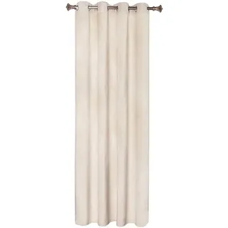 Woltu Verdunklungsgardine mit Ösen Samtvorhang Thermogardine, 300 g/m2 Schwere Verdunkelungsvorhang Beige 140x225 cm (1 Stück)