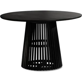 FineBuy Esstisch rund Ø 120 cm schwarz