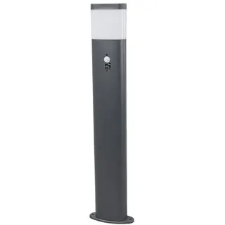 LINDBY Außenleuchte Edelstahl 80 cm inkl. Bewegungsmelder schwarz