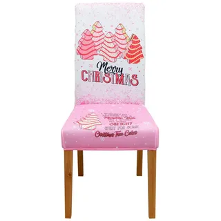 BTTO Stuhlhusse Stuhlhusse Stretch,Weihnachten Hussen für Stühle, Weihnachten Stuhl Abdeckung