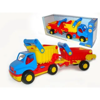 WADER ConsTruck Muldenkipper mit Kippanhänger Kipper Lastwagen LKW
