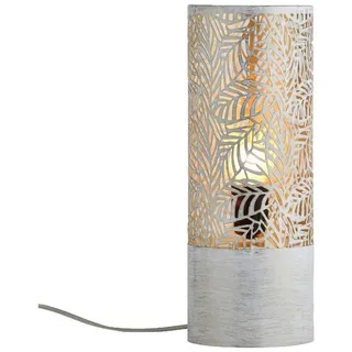 Marrakesch Orient & Mediterran Interior Nachttischlampe Skandinavische Tischlampe Verdure klein modern aus Metall, Weiß 34 cm, E27 weiß Ø 13 cm | Ø 13 cm x 13 cm x 13 cm x 34 cm x 13 cm