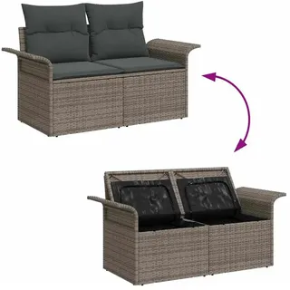 vidaXL Gartensofa Loungesofa grau
