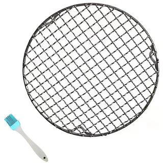 Rundes Grillgitter Aus Edelstahl Mit Füßen, Runder Edelstahl-Grillrost Mit Halterung, Geeignet Für Backöfen, Heißluftfritteusen, Grillen, Grillrost, Backen, Dämpfen (16cm,2cm)