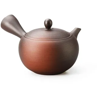 Yamakiikai Japanische Tokoname Keramik Kyusu Teekanne rund 350cc Fukusen Ofen mit integriertem Sieb Y264 aus Japan L161 M263