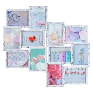 levandeo Bilderrahmen Collage Shabby Chic 70x65 cm 12 St.