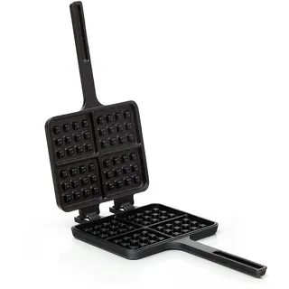 bbq nerd BBQ-Nerd© Waffelform aus Gusseisen für belgische Waffeln - für Herd Grill Feuerstelle - Rustikaler Waffle Maker - Antihaft