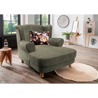 Home Affaire Loveseat Tassilo 121 x 107 x 147 cm Grün Polyester