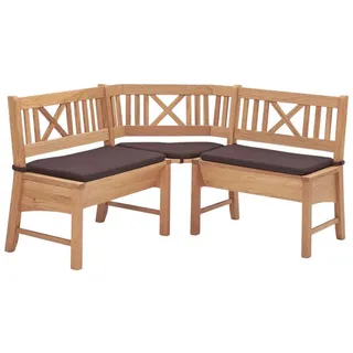 58 aufm Kessel ECKBANK Deborah 135 x 135 x 87 Massivholz Buche lackiert/Dunkelbraun