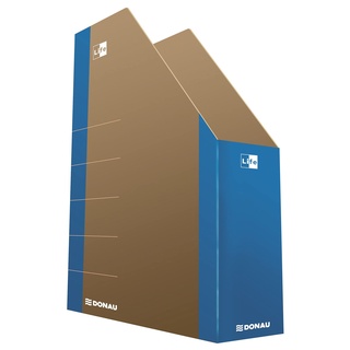 DONAU LIFE 3550001FSC-10 Stehsammler Stehordner Archive Box Pappe/ Karton - Blau| bis zu 500 Blatt Für Büro, Schule und Zuhause zur Aufbewahrung von Dokumenten im A4 Format, Archivierung von Magazinen