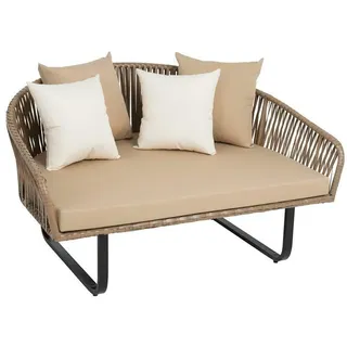 Polyrattan Lounge Gartenmöbel Sonneninsel XXL Sessel 140 cm Rattan Sitzgruppe