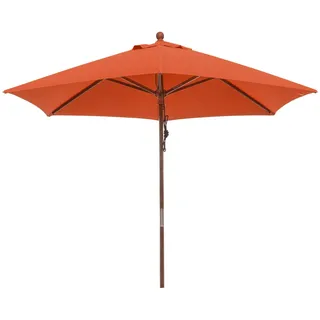 anndora® Sonnenschirm Balkonschirm ø 2,5 m rund - mit Winddach Terracotta