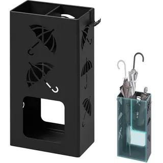 Woltu Schirmständer, Anthrazit, Metall, 25x49x15 cm, Garderobe, Schirmständer