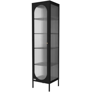ML-Design Vitrinenschrank 42 x 175 x 40 cm Schwarz