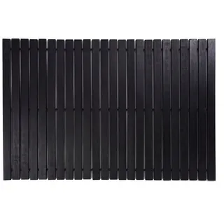Sanixa Duscheinlage Duscheinlage Bambus Schwarz 40 x 60 cm, B: 40 cm, L: 60 cm, 1-tlg., Rutschfest Antirutschmatte Dusche Badezimmer, Duschmatte Holz Duschwannenmatte schwarz