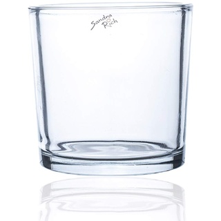 Glasvase HEAVY Windlicht Kerzenglas Vase Glas Tischvase Zylinder, 14 cm