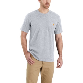 Carhartt, Herren, Shirt, Workw Pocket S/S, Grau, (XL)