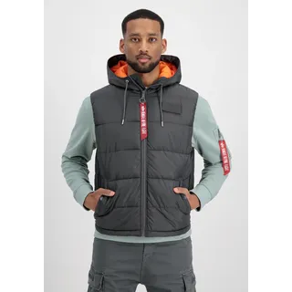 Alpha Industries Hooded Puffer Fd Weste Greyblack M