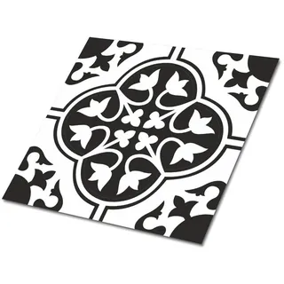 Tulup Fliesenaufkleber, Schwarz, Textil, 30x1.6x30 cm, Tapeten & Wandverkleidungen, Wandtattoos & Sticker