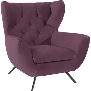 Candy Ohrensessel Beatrice Samt-Optik 100 x 106 x 95 cm Rot