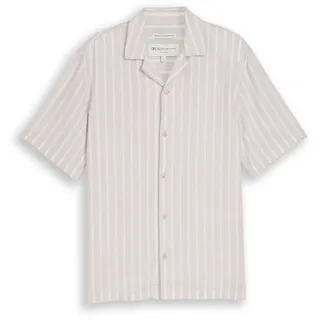 Tom Tailor Relaxed Fit Kurzarmhemd Gestreift Grau XXL