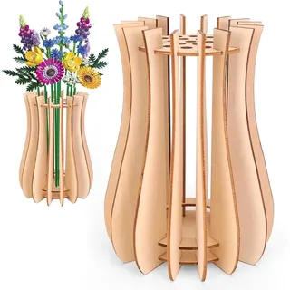 Holzvase, 3D Holzpuzzle, Geeignet für Blumen, Nachhaltig, Umweltfreundlich