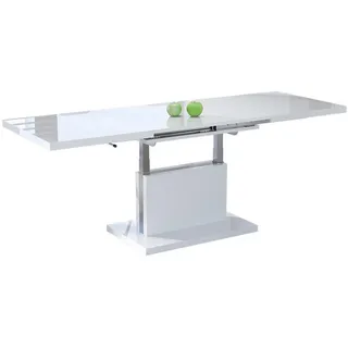 designimpex Couchtisch, Weiß Hochglanz, Holzwerkstoff, 120x56x80 cm, Wohnzimmer, Wohnzimmertische, Couchtische