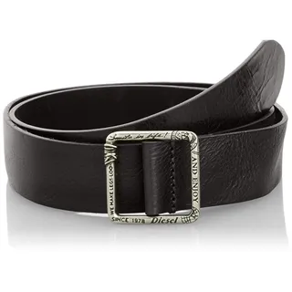 Diesel BISATE CINTURA Belt Gürtel Echtleder Schwarz - 80