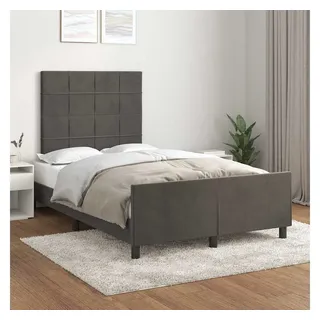 vidaXL Bettgestell 120 x 200 cm Dunkelgrau