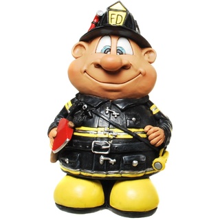 Unbekannt Feuerwehrmann-Spardose XXL, Rot/Schwarz, Kinder, Sammler, Männlich