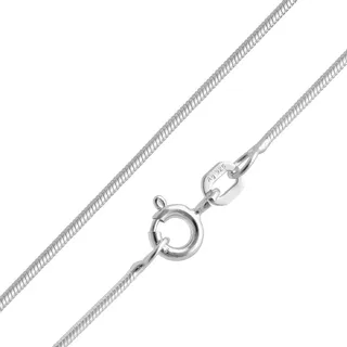 trendor 15685 Feine Schlangenkette 925 Silber Kette Damen 1,1 mm Halskette, 42 cm